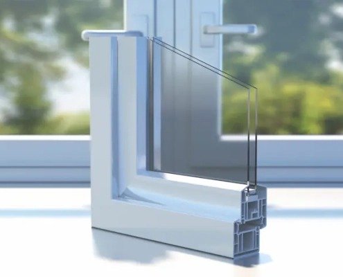 Luxury apartment with double-glazed full-height windows offering stunning city views